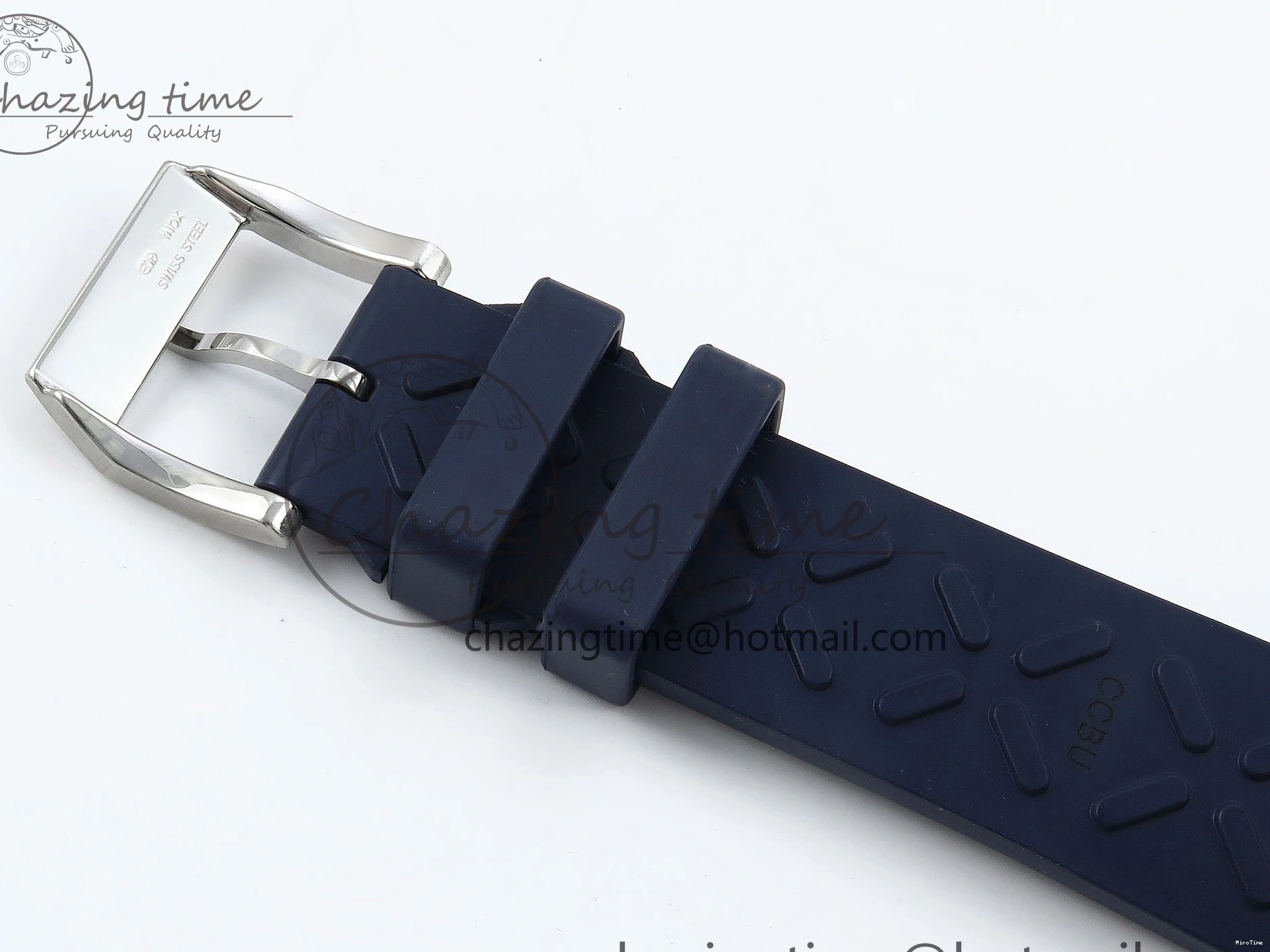 MIROTIME 0422 Casual Portuguese Chrono IW3716 Z+F 1:1 Best Edition White Dial on Blue Rubber Strap A 7016